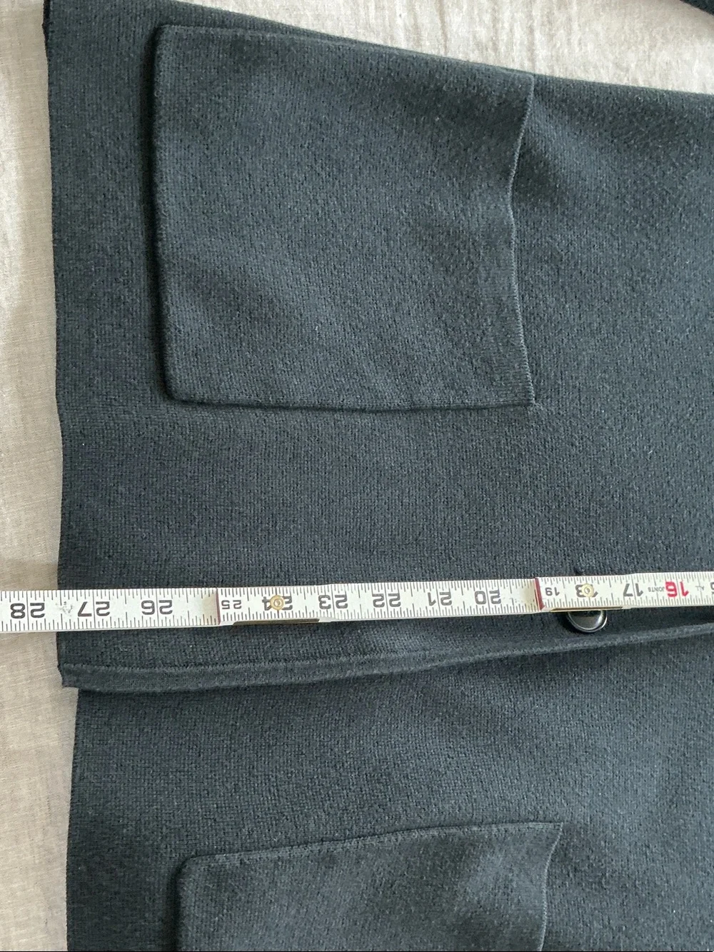 J. Crew Black Classic Knit blazer with Classic Button Front